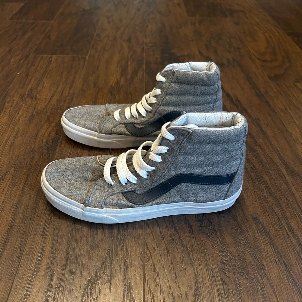 Vans Sk8-Hi Reissue Gray Grey High-Top Sneakers Unisex Women’s 7 Men’s 5.5